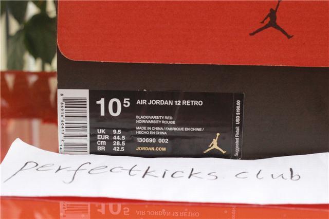 AUTHENTIC AIR JORDAN 12 BRED OG final confirmed version